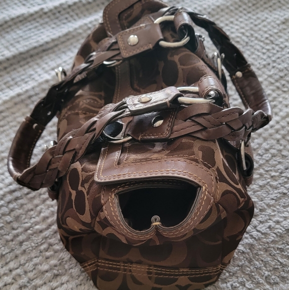 Coach Monogram Shoulder Tote Bag - Picture 3 of 5